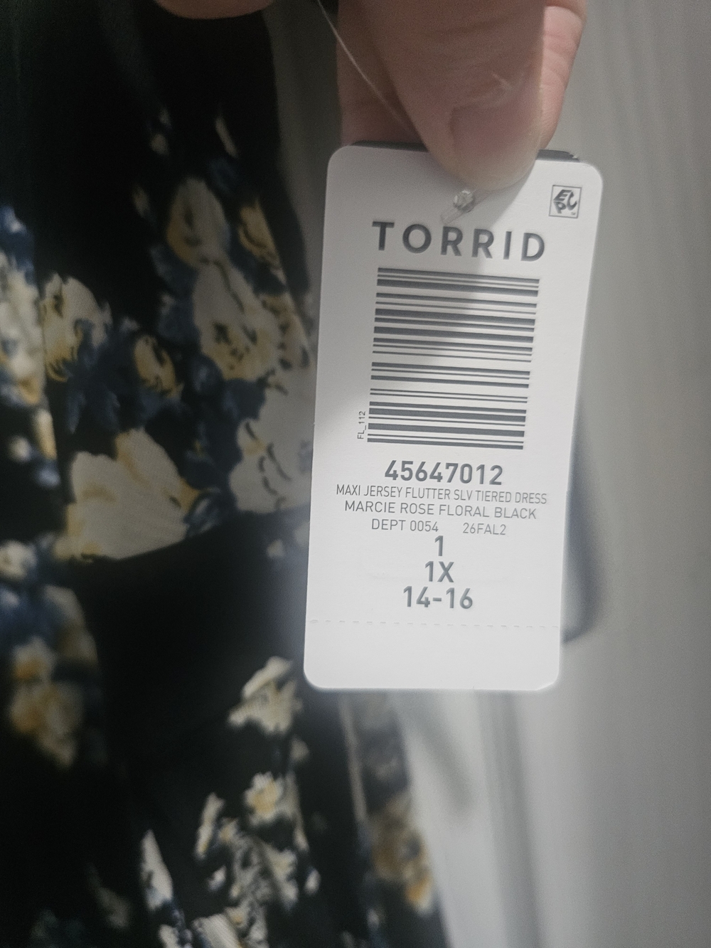 torrid Black Maxi Dress with Yellow & Blue Floral Print - Picture 5 of 5